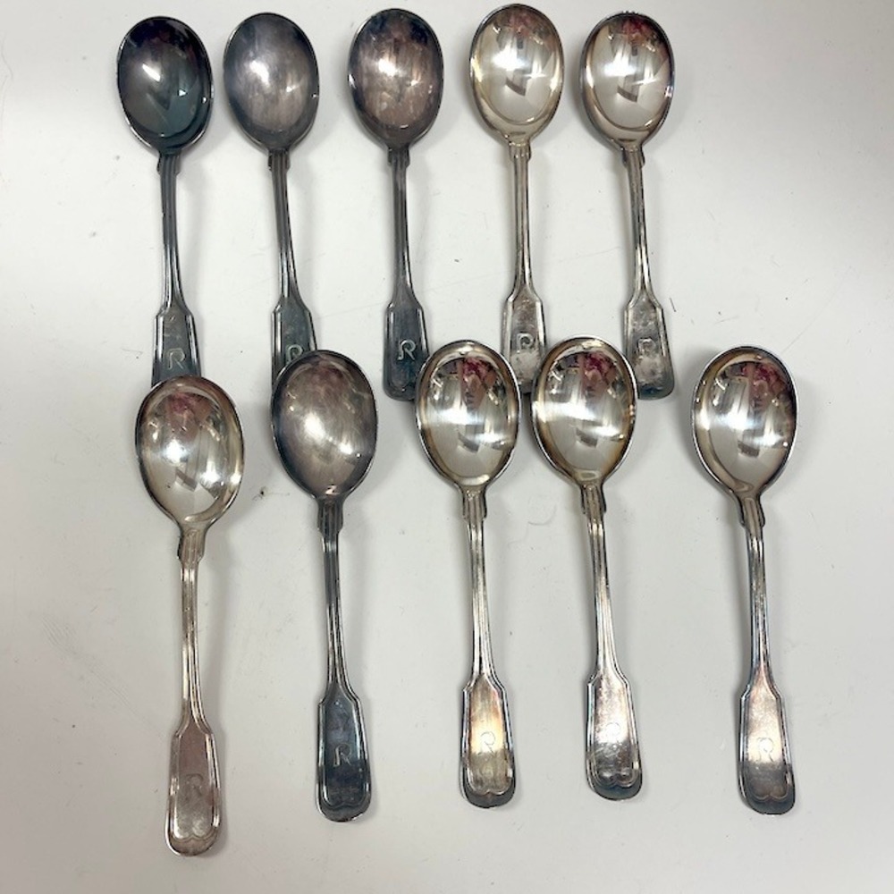 Vintage 1847 Rogers Bros "IS" Monogrammed "R" Spoons - Lot of 10 LS10